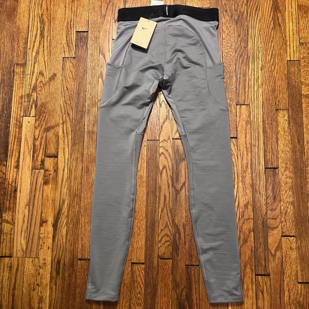 NWT Nike Pro Warm Compression Tights Pants FB7961-084 Gray Men's Size Small S